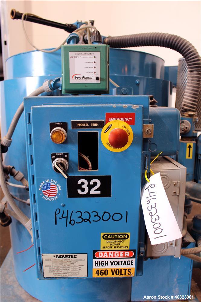 Used Novatec Dessicant Drying System, Carbon Steel. Consisting of (1) Novatec dual tower desiccant bed dryer, model CDM-750, serial #12-798-0296, 750 CFM. Includes blower, cooling coil, two stage fil...