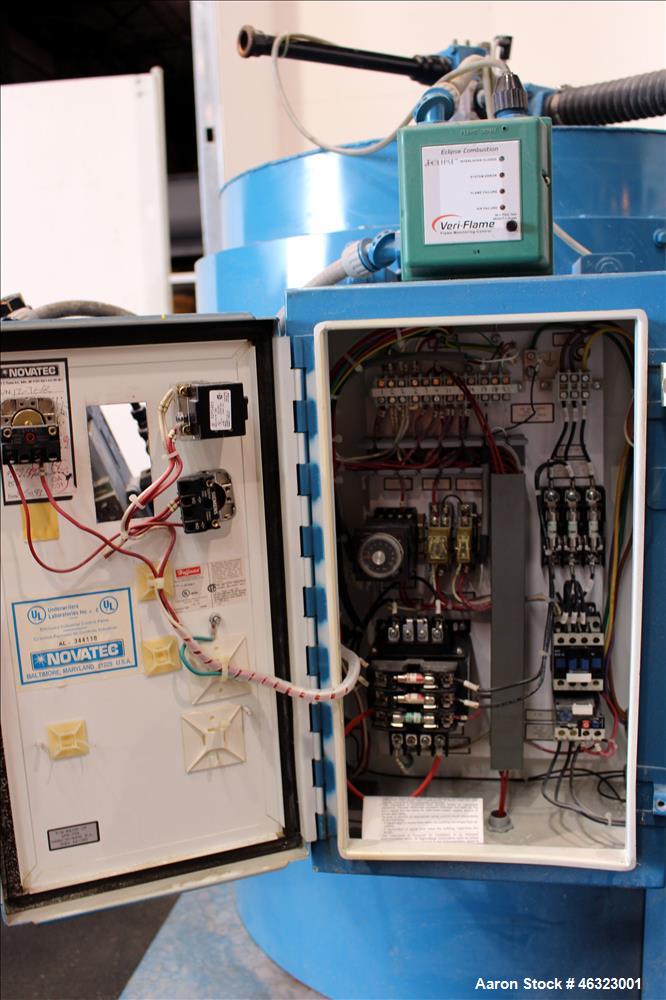 Used Novatec Dessicant Drying System, Carbon Steel. Consisting of (1) Novatec dual tower desiccant bed dryer, model CDM-750, serial #12-798-0296, 750 CFM. Includes blower, cooling coil, two stage fil...