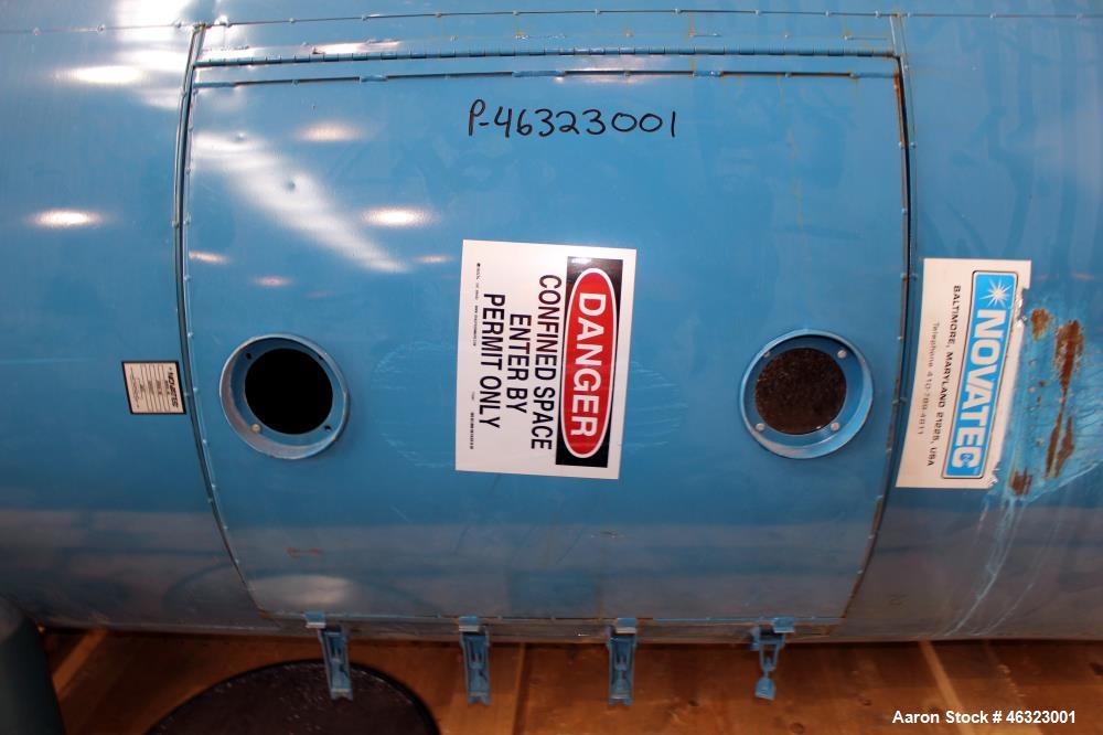 Used Novatec Dessicant Drying System, Carbon Steel. Consisting of (1) Novatec dual tower desiccant bed dryer, model CDM-750, serial #12-798-0296, 750 CFM. Includes blower, cooling coil, two stage fil...