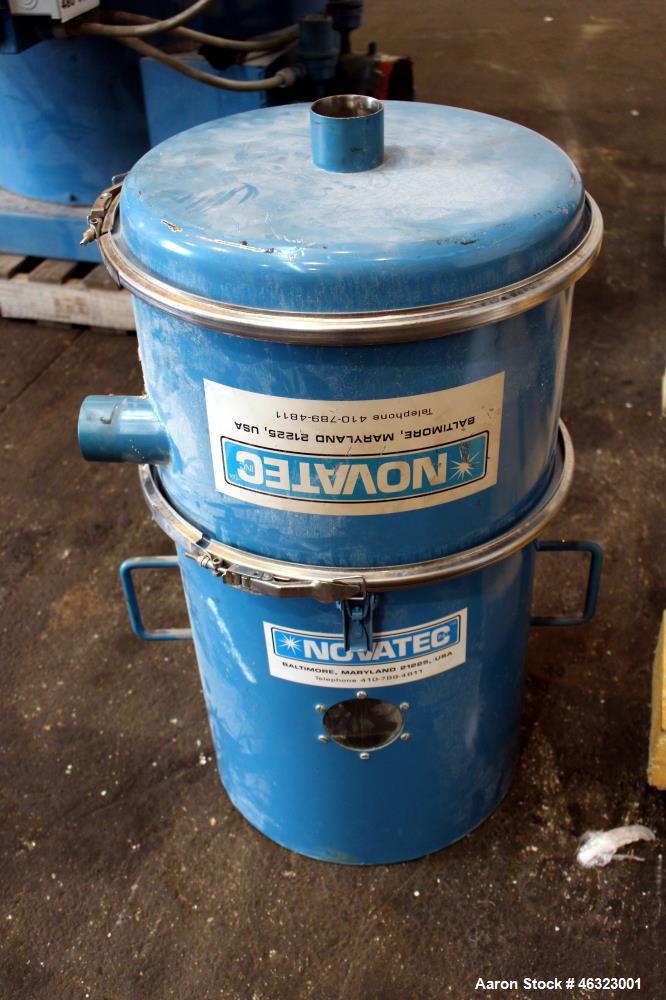 Used Novatec Dessicant Drying System, Carbon Steel. Consisting of (1) Novatec dual tower desiccant bed dryer, model CDM-750, serial #12-798-0296, 750 CFM. Includes blower, cooling coil, two stage fil...