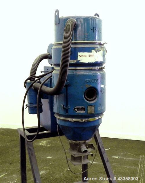 Used Novatec Micro Resin Dryer, Model MD-15. Throughput capacity 15 pounds an hour, 15 cfm. Constant -40 deg. Standard process temperature 275 degrees F. 1/60/460 volt, 2.3 kva, 5 amps. Unit includes...