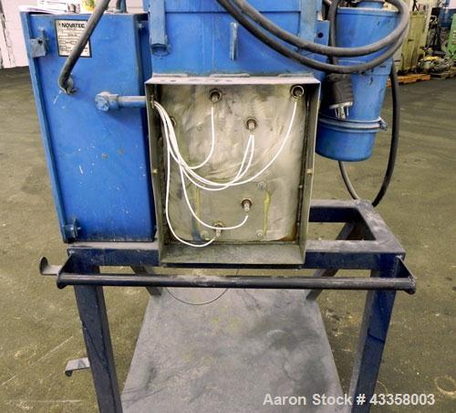 Used Novatec Micro Resin Dryer, Model MD-15. Throughput capacity 15 pounds an hour, 15 cfm. Constant -40 deg. Standard process temperature 275 degrees F. 1/60/460 volt, 2.3 kva, 5 amps. Unit includes...
