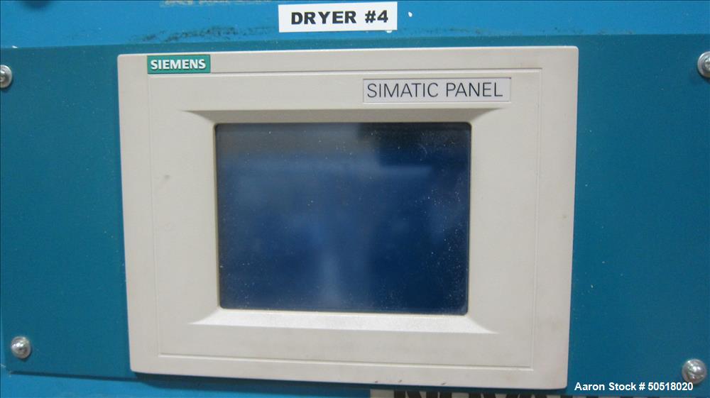 Used-Novatec Dryer Model MPC-1000, SN 3-3281-0188, 460 Volt, 3 Phase, 60 Hz, 129 Amps. Siemens Simatic Touch Screen Control ...