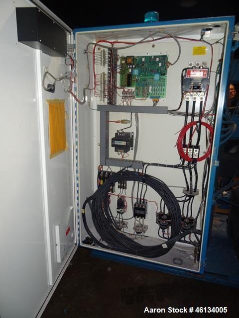 Used Novatec Dual Desiccant Hopper Dryer, Model MPC-1500. Dual desiccant beds, capacity up to 1500 CFM, electrically heated, with dual fines collectors, 10 hp circulation blower, with control panel, ...