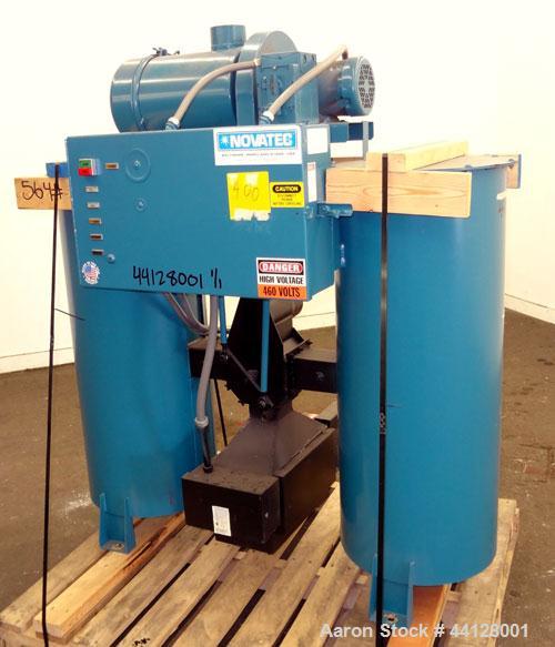 Used Novatec POD Series Bulk Storage Silo Dryer, Model POD-150B, Carbon Steel. Airflow 150 cfm, dehumidifier outlet dewpoint -40 degrees F, desiccant pounds per tower 35.  3/60/460 volt, 8.9 kva, 11....