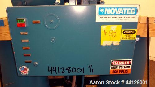 Used Novatec POD Series Bulk Storage Silo Dryer, Model POD-150B, Carbon Steel. Airflow 150 cfm, dehumidifier outlet dewpoint -40 degrees F, desiccant pounds per tower 35.  3/60/460 volt, 8.9 kva, 11....