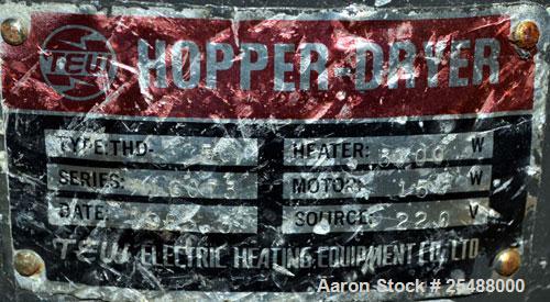 Used Carbon Steel TEW Hopper-Dryer, Model THD-50