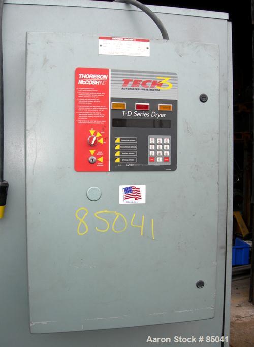 USED: Thoreson McCosh Closed Loop Triple Dessicant Bed Dryer, model TD-360. CFM 360, 3/60/480 volt, 55 amp. Unit includes a Tech 3 automated intelligence control panel. Includes a drying hopper.