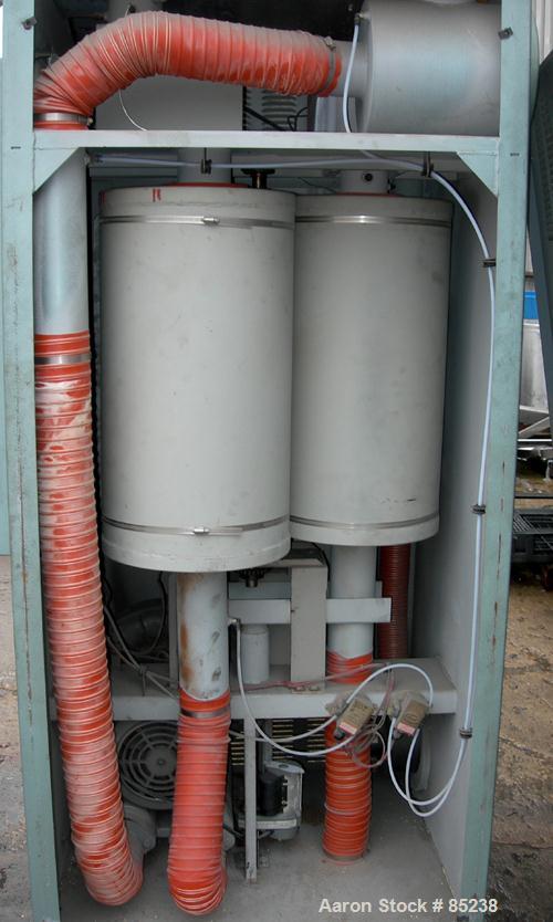 USED: Thorsen-McCosh Closed Loop Triple Dessicant Bed Dryer, modelTD-360. CFM 360, 3/60/480 volt, 55 amp. Unit includes a Tech 3 automated intelligence control panel. Includes a drying hopper.