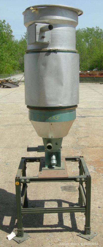 Used Una-Dyn Mini Dryer, model UDC-55. Solid absorption type. Approximately 55 cfm. 1/60/460 volt, 15 amp, 6.7 kva. Includes insulated drying hopper, carbon steel. 18" diameter x 20" straight side x ...