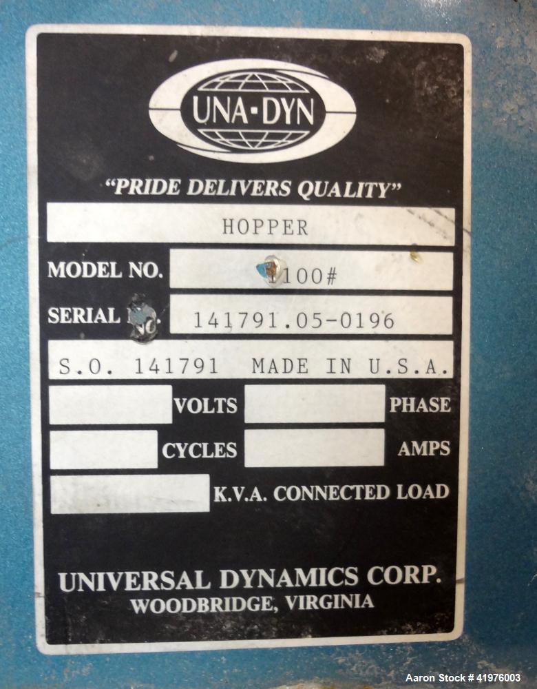 Used Carbon Steel Una-Dyn 1100 Pound Hopper