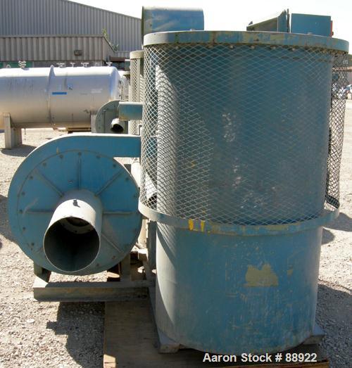Used Unadyn Dehumidifier Dryer, Model DHD-10060. Dual desiccant beds. 2500 process CFM. 3/60/460 Volt. Includes a control panel, 5000 pound 2 section drying hopper and a cyclone.