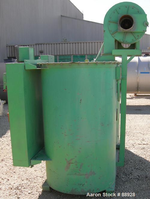 Used Unadyn Dehumidifier Dryer, Model DHD-50. Dual desiccant beds, 1250 process CFM, 3/60/460 Volt. Includes a control panel, 5000 pound 2 section drying hopper and a cyclone.