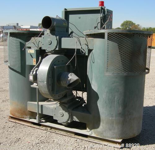 USED: Unadyn dehumidifier dryer, model DHD-60. Dual desiccant beds. 1500 process cfm. 3/60/460 volt. Includes a control panel with touch screen, 5000 pound 2 section drying hopper, an afterheater and...