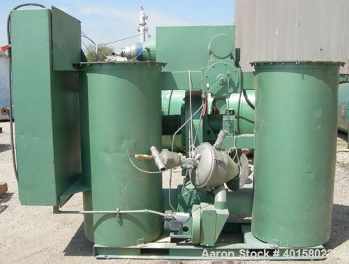 Used Unidyn model DHD25 dessicant dryer. 460 volt AC input, serial #DHD2585137. Includes insulated hopper, 54" O.D. X 100" straight side X 36" cone bottom. Approximate 150 cubic foot capacity.