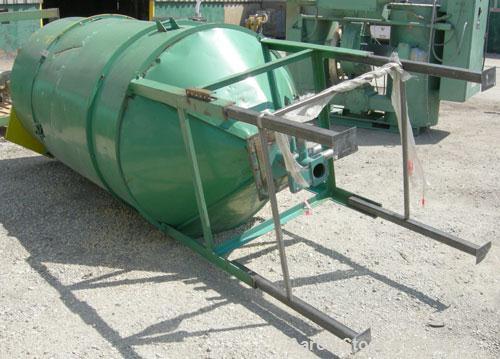 Used Unidyn model DHD25 dessicant dryer. 460 volt AC input, serial #DHD2585137. Includes insulated hopper, 54" O.D. X 100" straight side X 36" cone bottom. Approximate 150 cubic foot capacity.