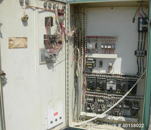 Used Unidyn model DHD25 dessicant dryer. 460 volt AC input, serial #DHD2585137. Includes insulated hopper, 54" O.D. X 100" straight side X 36" cone bottom. Approximate 150 cubic foot capacity.
