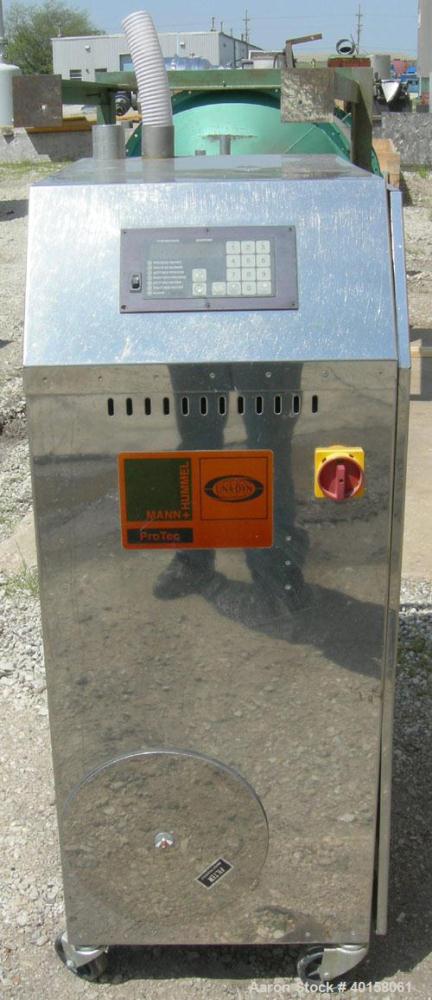 Used Unadyn Automatic Mini Dryer, model UDC-150. Solid absorption type, dual desiccant beds. Approximately 180 to 250 deg F temperature range, 150 cfm. 3/60/460 volt, 25.5 amp, 20.3 kva.
