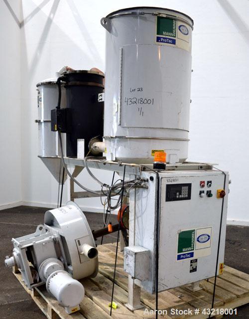Used Una-Dyn Closed Circuit Crystallizer, Model XTLR-600, Carbon Steel. Approximate through-put 600 pounds per hour. Includes an insulated drying hopper, agitator arm assembly with motor, 5hp blower,...