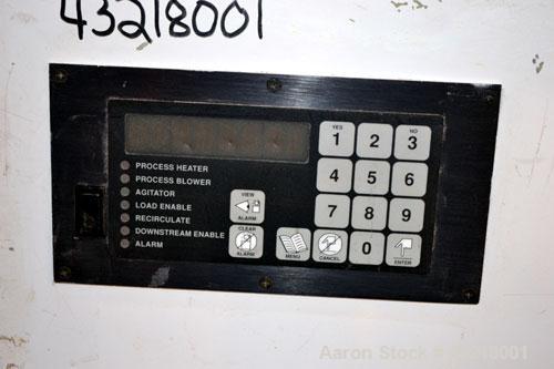 Used Una-Dyn Closed Circuit Crystallizer, Model XTLR-600, Carbon Steel. Approximate through-put 600 pounds per hour. Includes an insulated drying hopper, agitator arm assembly with motor, 5hp blower,...