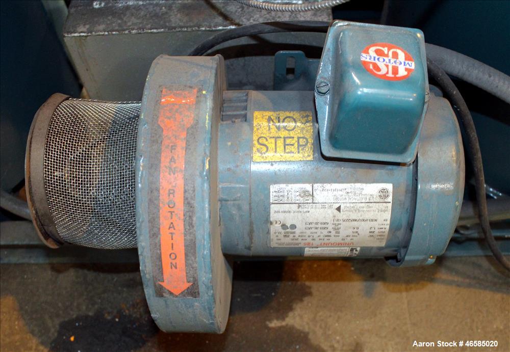 Used Walton Stout Dual Desiccant Dryer, Model WSD255, Carbon Steel. Approximately 255 CFM. Has 3 hp blower, .33 hp blower, filter, cooler, and control panel. 3/50/415 volt. Mounted on carbon steel fr...