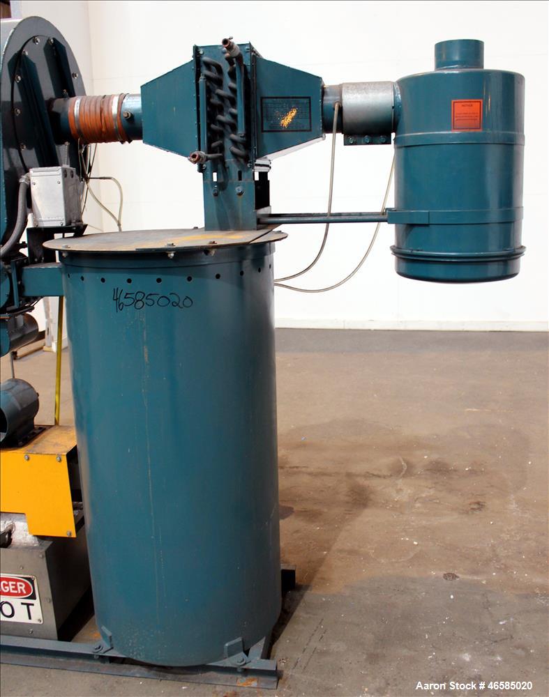 Used Walton Stout Dual Desiccant Dryer, Model WSD255, Carbon Steel. Approximately 255 CFM. Has 3 hp blower, .33 hp blower, filter, cooler, and control panel. 3/50/415 volt. Mounted on carbon steel fr...