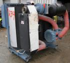 Used AEC High Capacity Dehumidifying Dryer, Model WD-600.  Approximately 600 CFM. 3/60/460 Volt, 77.75 AMP, 61.94 KVA. Includes a control panel and 4 drying hoppers. Frame mounted with casters.