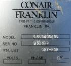 Used Conair Drying System consisting of: (1) Conair dehumidifying dryer, model CD200, 150 CFM, temperature range 160 - 250 Degrees F. 3 desiccant cartridges. 3/60/480 Volt. Includes Compudry control ...