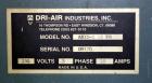 Used Carbon Steel Dri-Air Portable Dryer, Model ARID-X 18 PD