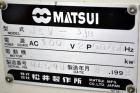 Used Matsui Dehumidifying Dryer, Model DMZ-40. Approximately 23 cfm. Includes a Matsui Jet Loader, model JL-4VCII, serial #B031, approximately 99 cfm; (1) drying hopper with loader, and a Matsui Jet ...