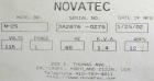 Used Novatec Nova Drier non-desiccant resin dryer, model N-25. Throughput capacity 25 pounds an hour, 5.7 scfm. Constant -40 deg or lower dewpoint process air in less than 4 minutes. Standard process...