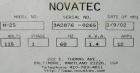 Used Novatec NovaDrier non-desiccant resin dryer, model N-25. Throughput capacity 25 pounds an hour, 5.7 scfm. Constant -40 deg. or lower dewpoint process air in less than 4 minutes. Standard process...