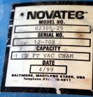 Used Novatec Dessicant Drying System, Carbon Steel. Consisting of (1) Novatec dual tower desiccant bed dryer, model CDM-750, serial #12-798-0296, 750 CFM. Includes blower, cooling coil, two stage fil...