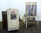 Used Thoreson McCosh Thermal-D Desiccant Dryer, Model TD 60, Carbon steel. Rated 60 CFM, 3/60/460 volt, 12 kw, 15.9 amps. Includes (2) 100# capacity hoppers mounted on a common frame.