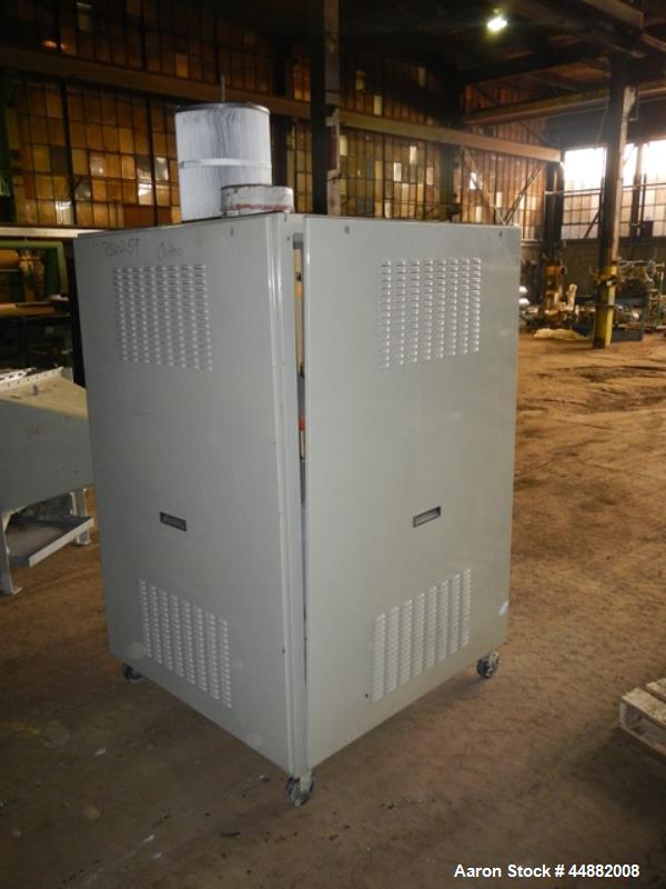 Used Conair Model CR1000 Crystallizer rated at 1000 lbs per hour.  Includes approximately 3500 lb agitated hopper, operator control panel and heater / cooler unit with blower.