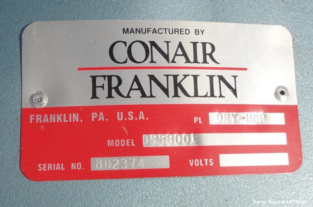 Used- Carbon Steel Conair Franklin Drying Hopper, Model D559001