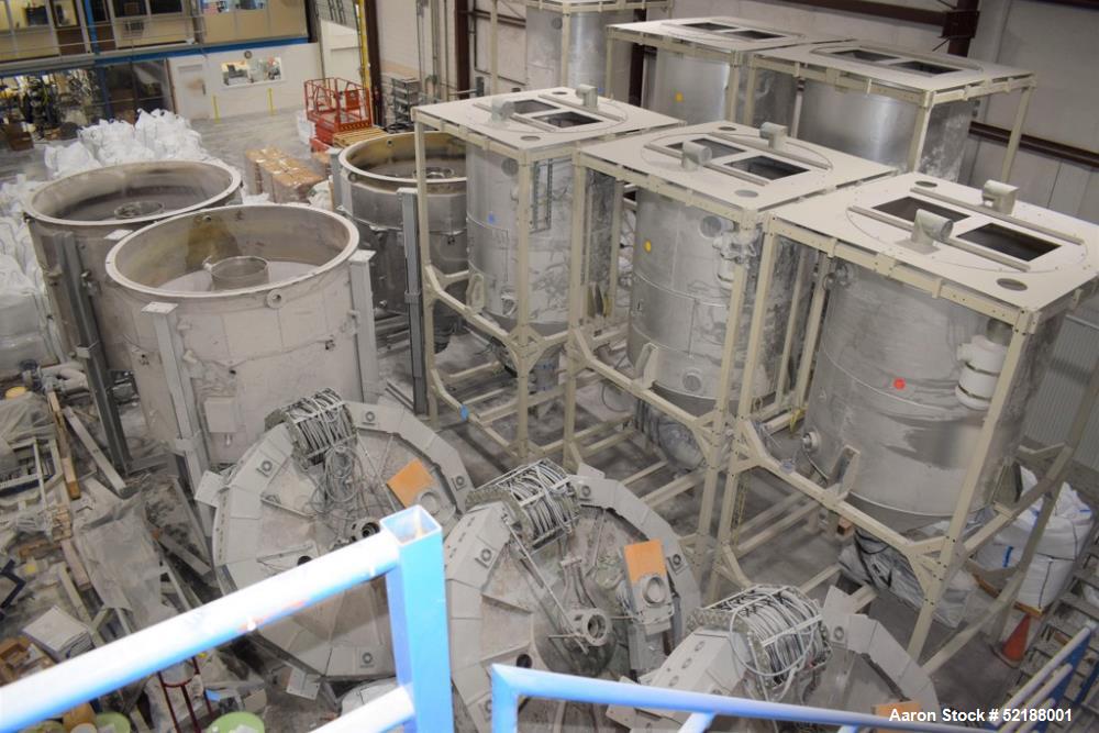 Used SB Plastics Machinery Continuous Infrared + Vacuum Systems Moby SSP Solid State Polycondensation Line, Type MOBY 1-6000.  Completely electric, crystallization is done in the reactor with the inf...