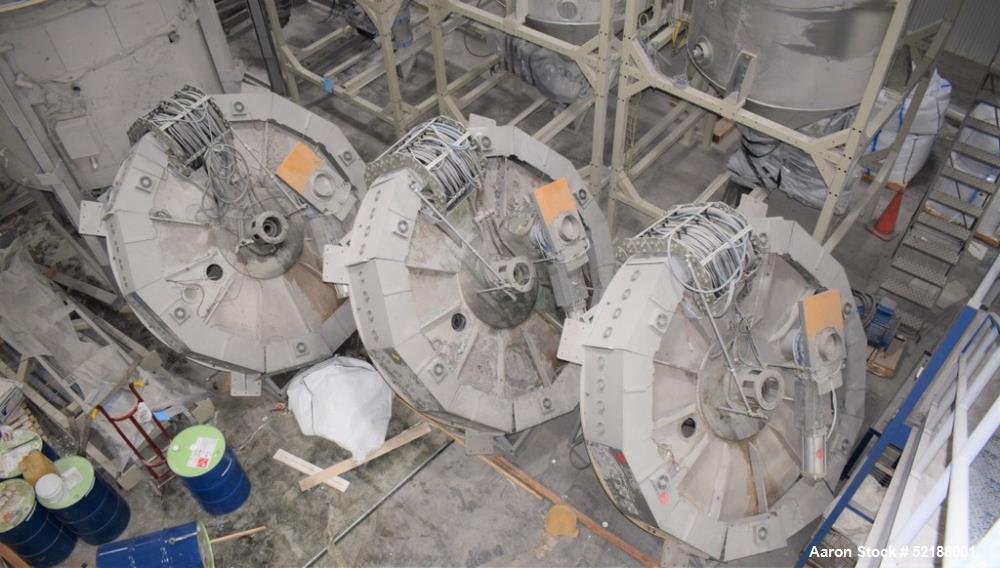 Used SB Plastics Machinery Continuous Infrared + Vacuum Systems Moby SSP Solid State Polycondensation Line, Type MOBY 1-6000.  Completely electric, crystallization is done in the reactor with the inf...