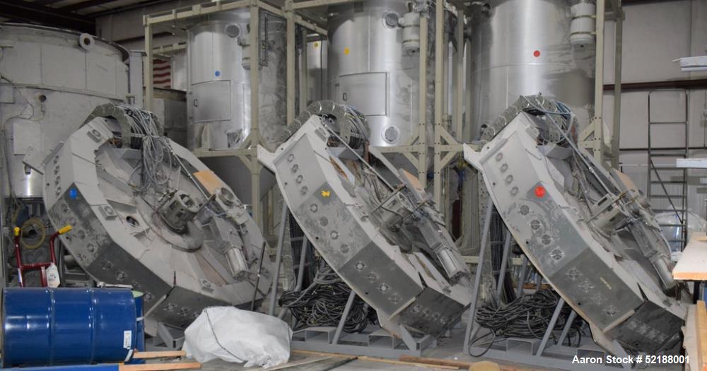 Used SB Plastics Machinery Continuous Infrared + Vacuum Systems Moby SSP Solid State Polycondensation Line, Type MOBY 1-6000.  Completely electric, crystallization is done in the reactor with the inf...