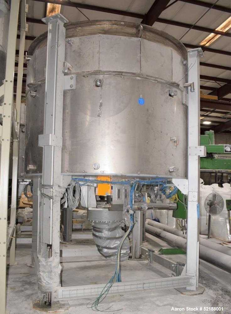 Used SB Plastics Machinery Continuous Infrared + Vacuum Systems Moby SSP Solid State Polycondensation Line, Type MOBY 1-6000.  Completely electric, crystallization is done in the reactor with the inf...