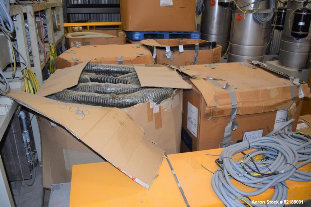 Used SB Plastics Machinery Continuous Infrared + Vacuum Systems Moby SSP Solid State Polycondensation Line, Type MOBY 1-6000.  Completely electric, crystallization is done in the reactor with the inf...