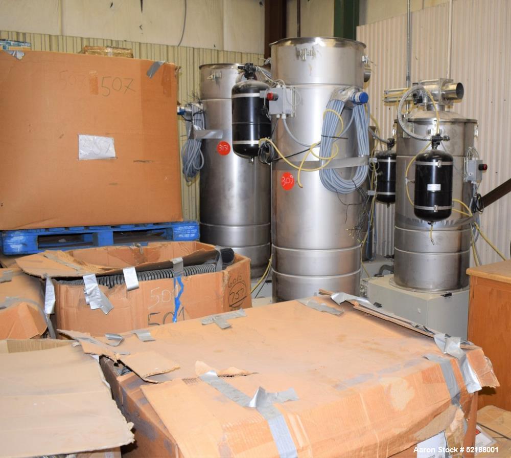 Used SB Plastics Machinery Continuous Infrared + Vacuum Systems Moby SSP Solid State Polycondensation Line, Type MOBY 1-6000.  Completely electric, crystallization is done in the reactor with the inf...