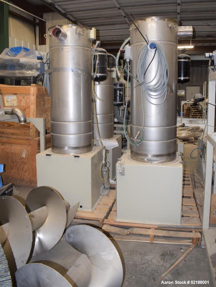 Used SB Plastics Machinery Continuous Infrared + Vacuum Systems Moby SSP Solid State Polycondensation Line, Type MOBY 1-6000.  Completely electric, crystallization is done in the reactor with the inf...