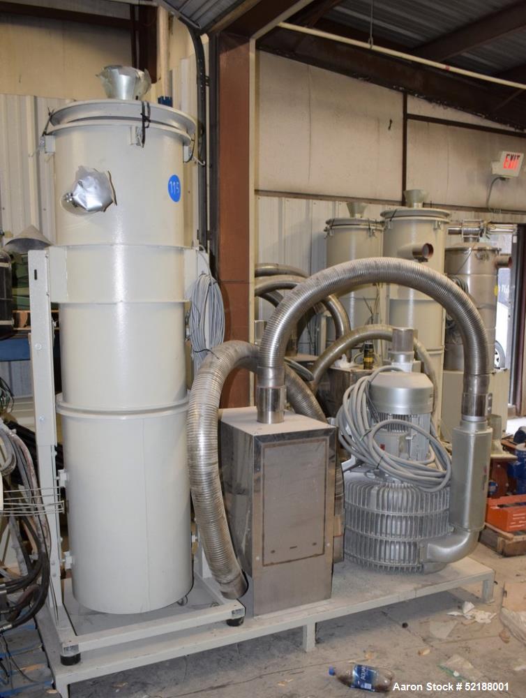 Used SB Plastics Machinery Continuous Infrared + Vacuum Systems Moby SSP Solid State Polycondensation Line, Type MOBY 1-6000.  Completely electric, crystallization is done in the reactor with the inf...