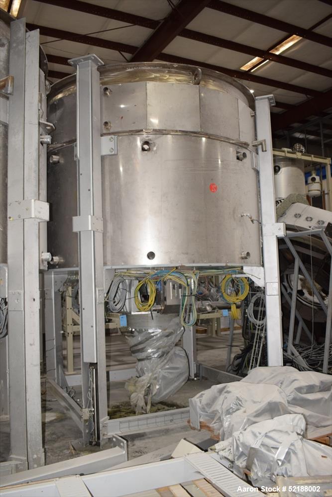 Used SB Plastics Machinery Continuous Infrared + Vacuum Systems Moby SSP Solid State Polycondensation Line, Type MOBY 1-6000.  Completely electric, crystallization is done in the reactor with the inf...