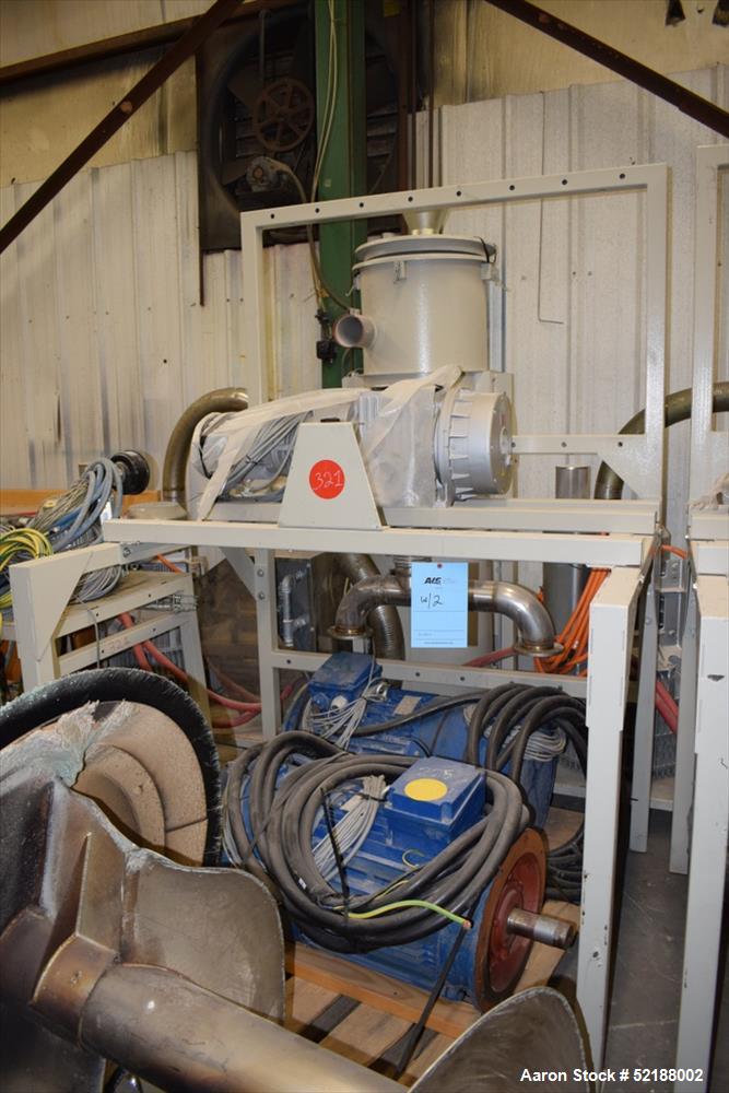 Used SB Plastics Machinery Continuous Infrared + Vacuum Systems Moby SSP Solid State Polycondensation Line, Type MOBY 1-6000.  Completely electric, crystallization is done in the reactor with the inf...