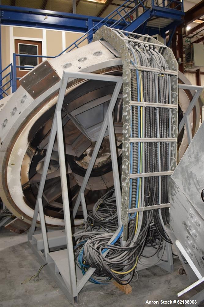 Used SB Plastics Machinery Continuous Infrared + Vacuum Systems Moby SSP Solid State Polycondensation Line, Type MOBY 1-6000.  Completely electric, crystallization is done in the reactor with the inf...
