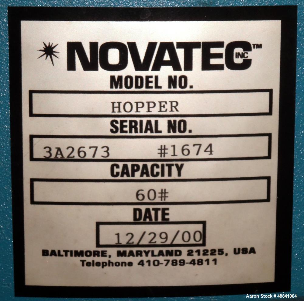 Used- Novatec NovaDrier non-desiccant resin dryer