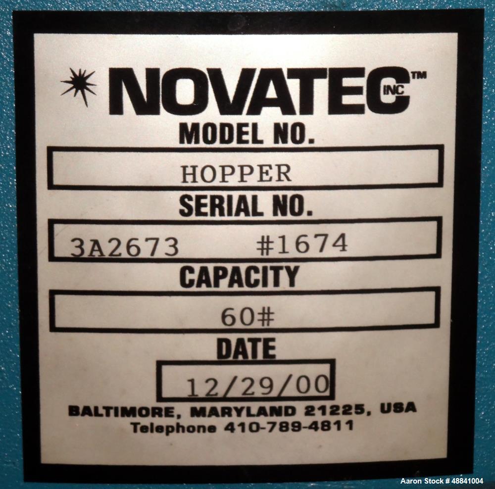 Used Novatec N Series NovaDrier Non-Desiccant Resin Dryer, Model N-15.