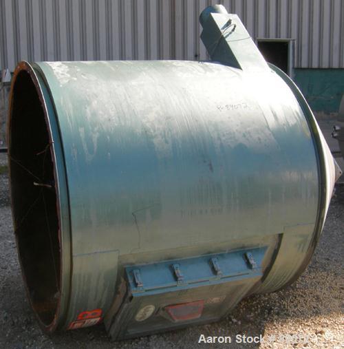 USED: Unadyn 5000# drying hopper, model 2P11, carbon steel. 2 bolt together sections, (1) top section 60" diameter x 42" straight side, (1) bottom section 60" diameter x 60" straight side x 36" coned...